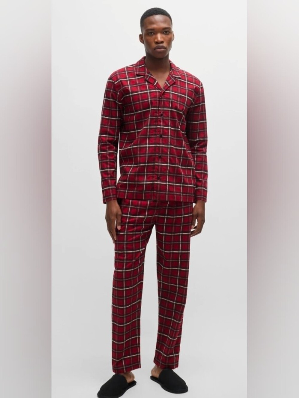 Boss ($240) Red Tartan Pajama Set New In Box Size XXL